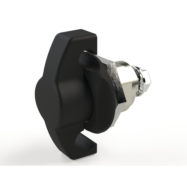 Padlocking Wingknob Door Latch Black
